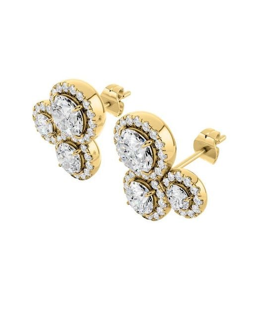 Sabrina Designs Lab Grown Diamonds Metallic 14K 2.98 Ct. Tw. Lab-Grown Diamond Fashion Earring