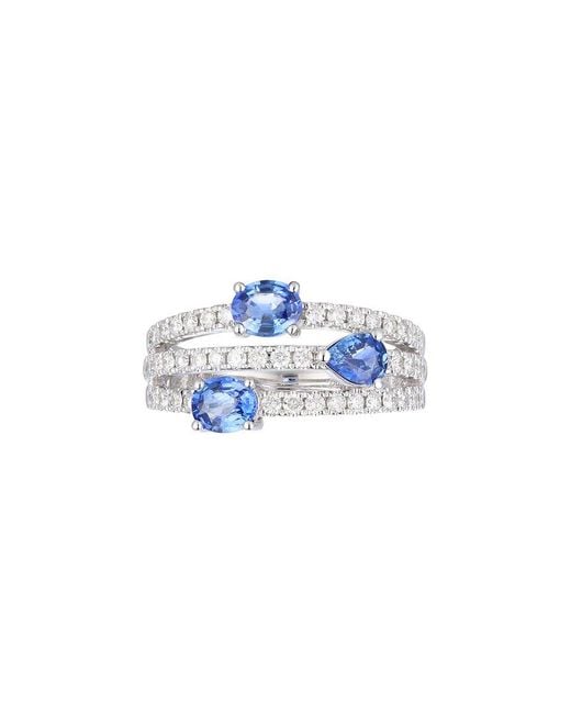 Gregg Ruth Blue 14K 1.64 Ct. Tw. Diamond & Sapphire Ring