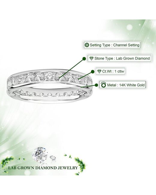 Amairah White 14K 1.00 Ct. Tw. Lab-Grown Diamond Eternity Ring