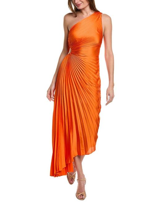 A.L.C. Orange Delfina Midi Dress