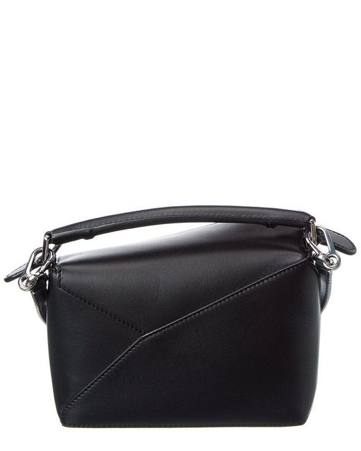Loewe Black Puzzle Mini Leather Shoulder Bag