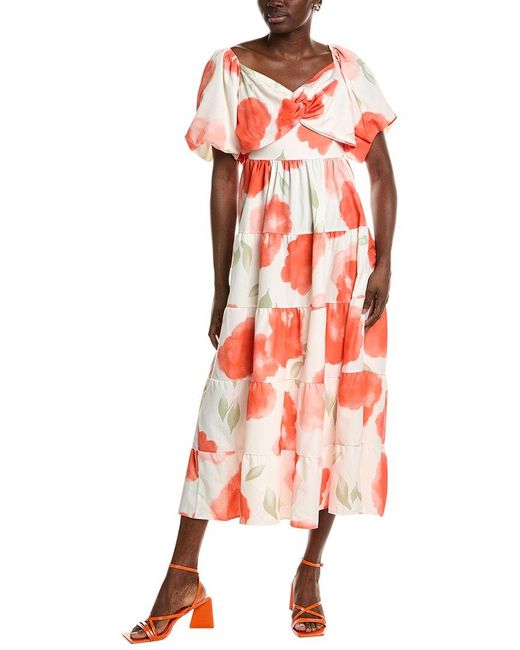 IPPONELLI Tiered Midi Dress