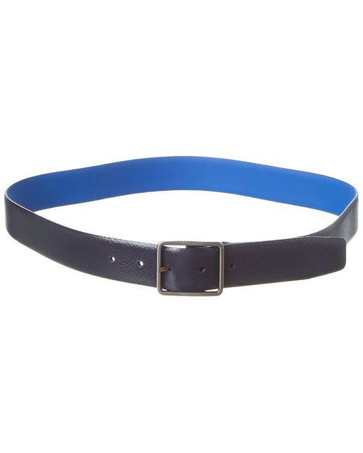 Ted Baker Blue Athlez Centre Bar Reversible Leather Belt for men