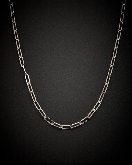Italian Gold Black 14k Paperclip Chain Necklace