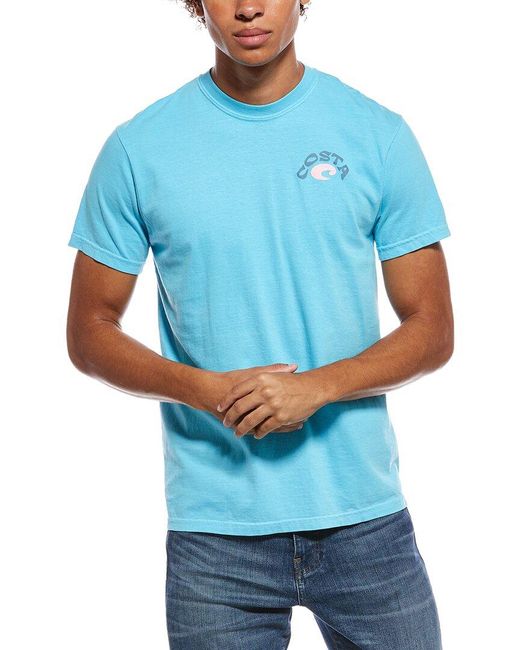 COSTA APPAREL Blue Costa Mind Water T-Shirt for men
