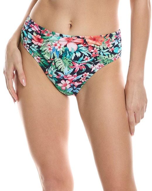 Tommy Bahama Blue Island Cays Flora High-Waist Bikini Bottom