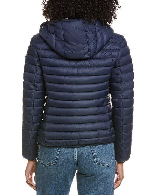 Save The Duck Blue Vicky Short Hooded Basic Jacket