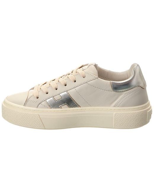 Hogan Natural Crosswind Leather Sneaker