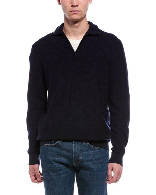 Rag & Bone Blue Joel Wool-Blend 1/2-Zip Sweater for men