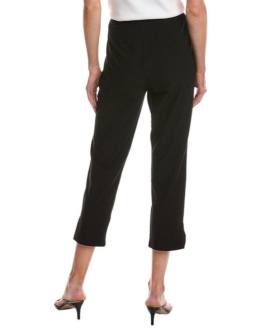 Eileen Fisher Black Hi Waisted Slim Crop Pant