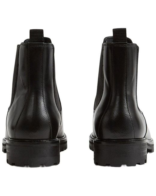 Reiss Black Chiltern Leather Chelsea Boot for men