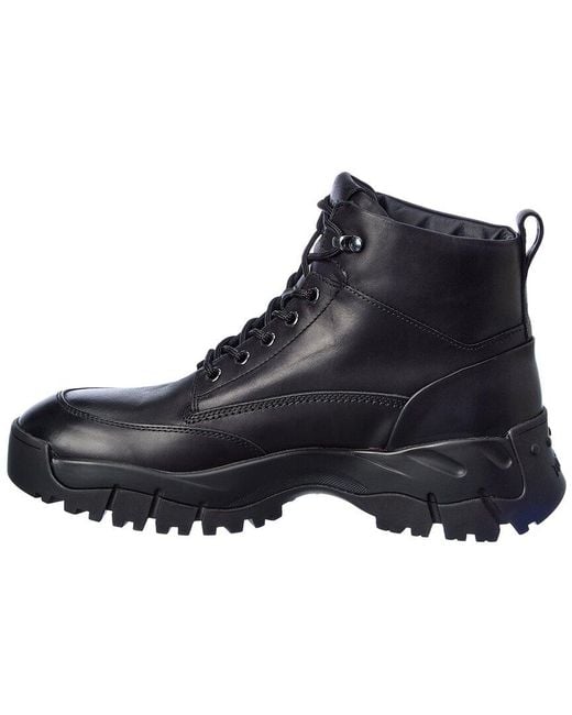 Tod's Black Mid Mountain Leather Boots for men