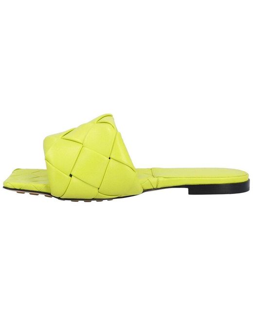 Bottega Veneta Yellow Leather Lido Flat Sandal (Authentic Pre-Loved)