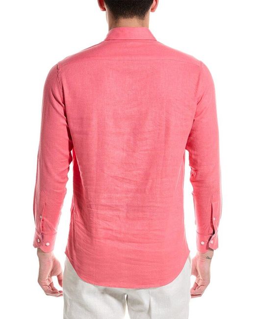 Tailorbyrd Pink Linen-blend Shirt for men