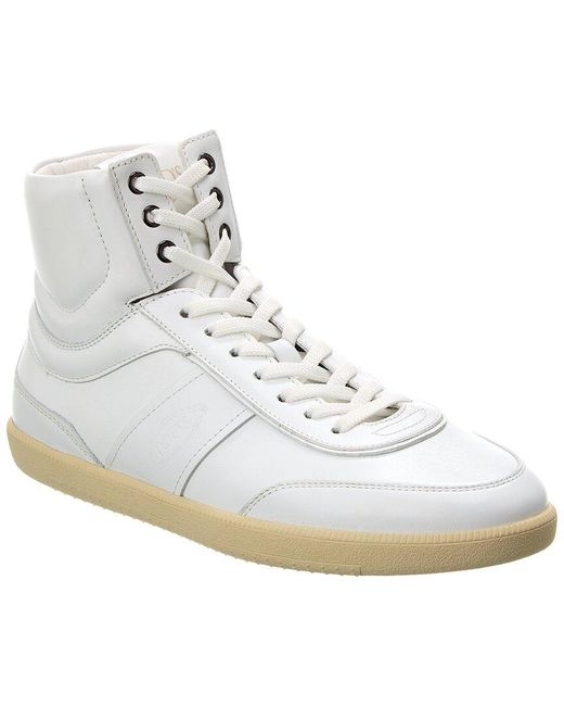 Tod's White Leather High-top Sneaker for men