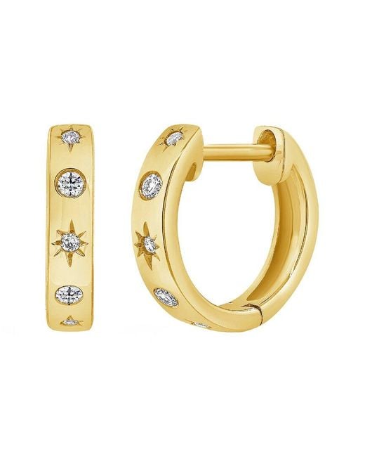 Sabrina Designs Metallic 14k 0.08 Ct. Tw. Diamond Celestial Huggie Earrings