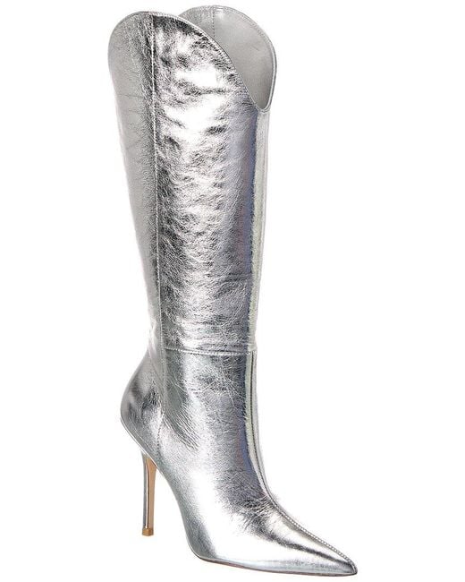 Stuart Weitzman Gray Strt Outridr 100 Leather Boot