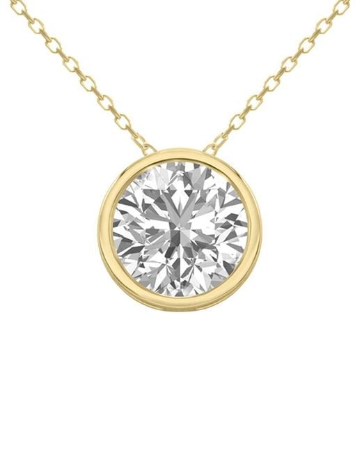 Lab Grown Diamonds Metallic 14k 1.50 Ct. Tw. Lab-grown Diamond Necklace