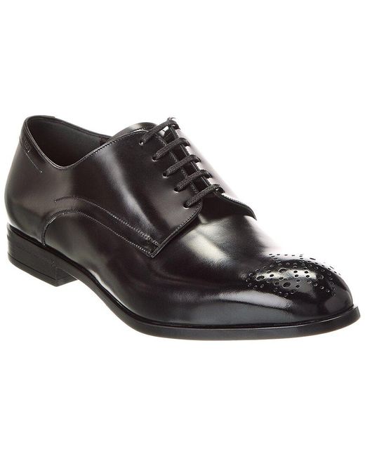 Bally Black Lindron Leather Oxford for men
