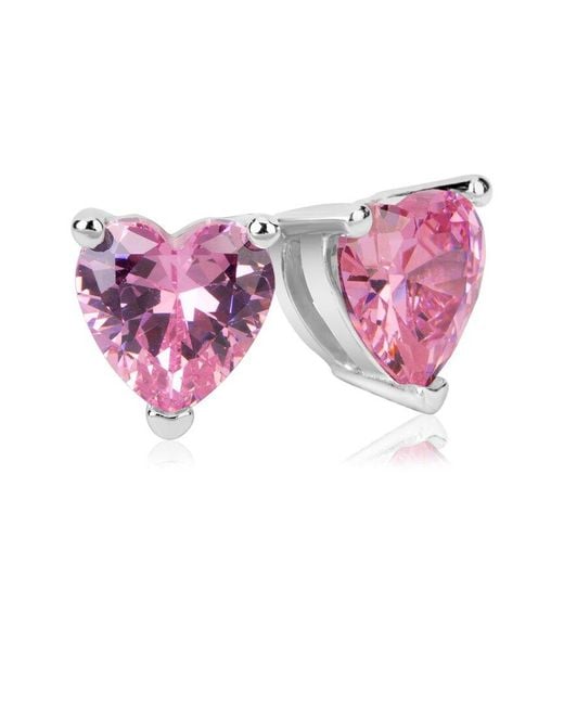 Suzy Levian CZ Jewelry Pink Suzy Levian Silver Cz Earrings