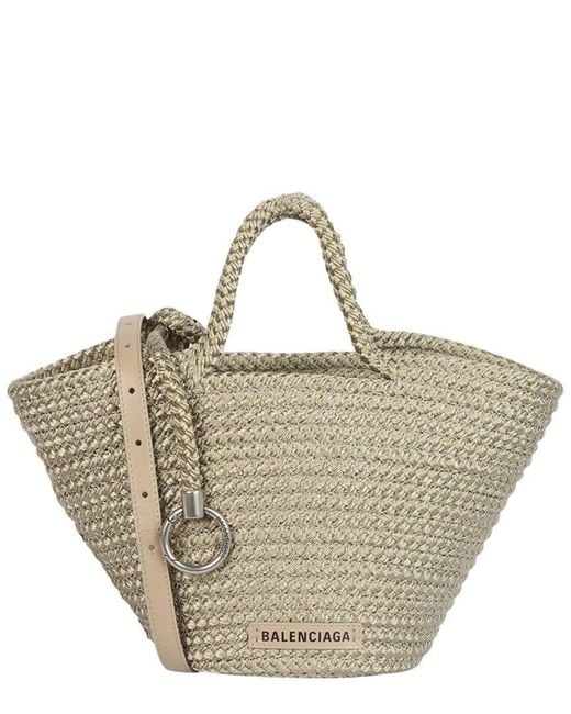 Balenciaga Metallic Ibiza Medium Basket Tote