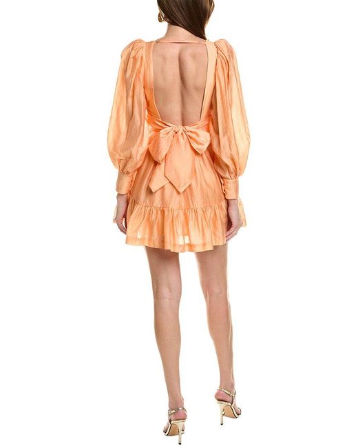 Sabina Musayev Orange Andrea Mini Dress