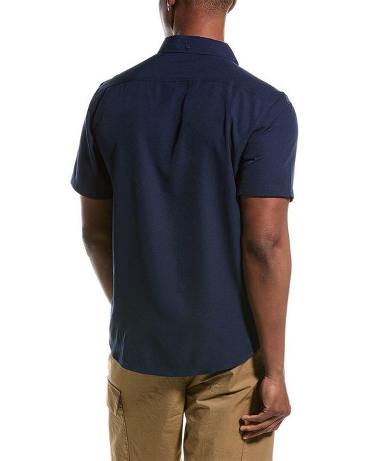 Vintage Blue Summer Stretch Shirt for men