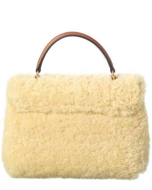 Céline Metallic Teen Shearling Shoulder Bag