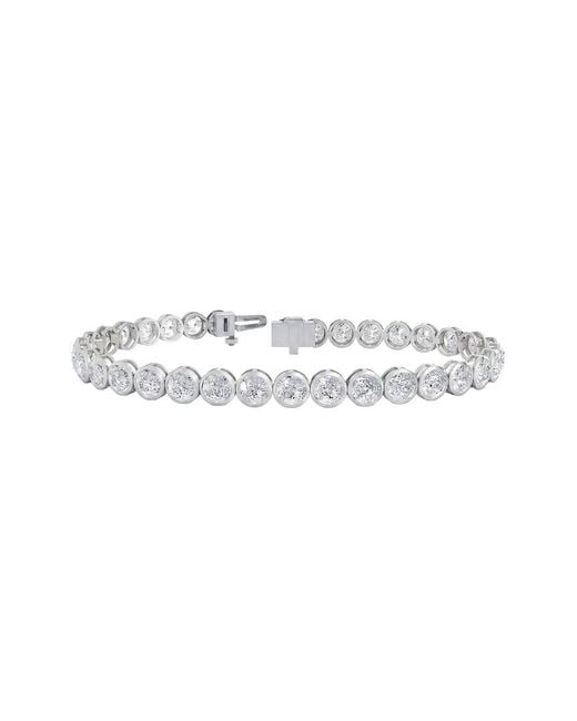 Lab Grown Diamonds White 14K 10.20 Ct. Tw. Lab-Grown Diamond Tennis Bracelet
