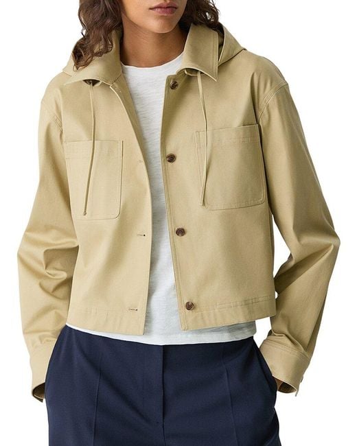 Theory Natural Hood Crop Jacket
