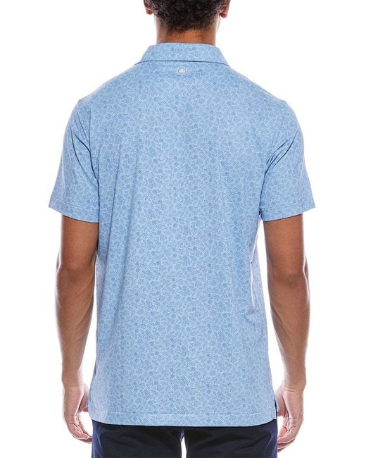 Peter Millar Blue Cadence Performance Jersey Polo Shirt for men