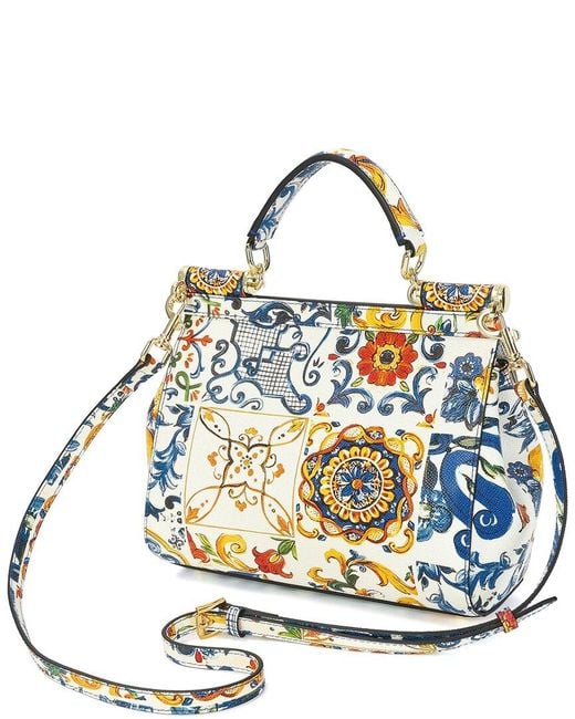 Tiffany & Fred Paris Metallic Inactive/dnu Saffiano Painted Leather Top-handle Satchel