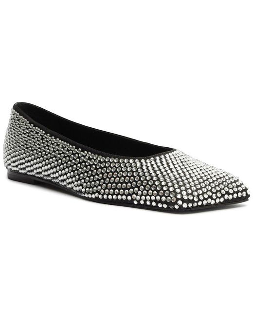 SCHUTZ SHOES Black Jaycie Satin Flat