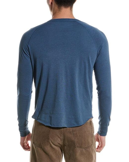Save Khaki Blue Henley Shirt for men