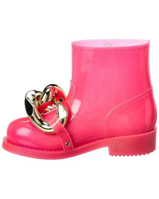 J.W. Anderson Pink Chain Rubber Boot