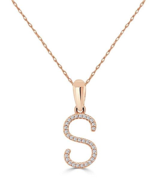 Sabrina Designs Metallic 14k Rose Gold 0.09 Ct. Tw. Diamond Pendant