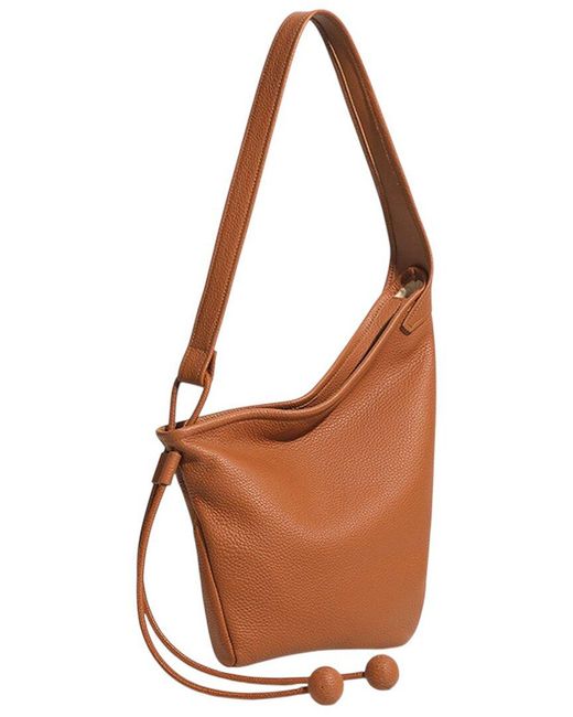 Adele Berto Brown Leather Shoulder Bag