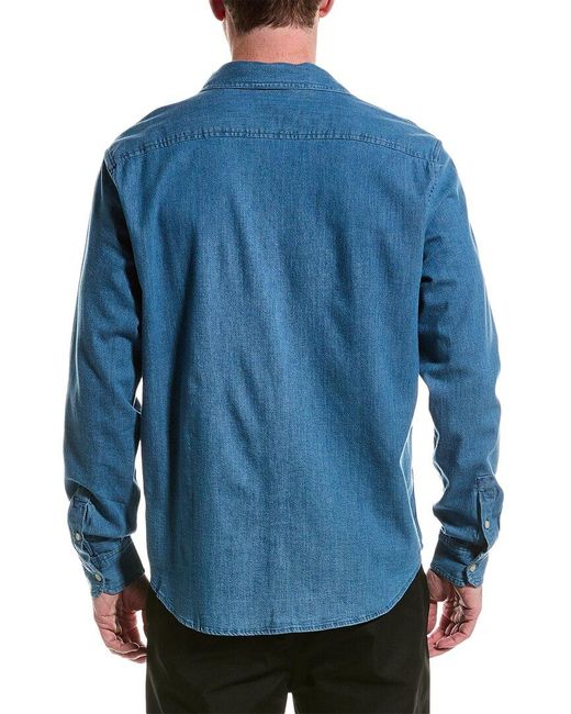 7 For All Mankind Blue Western Shirt for men