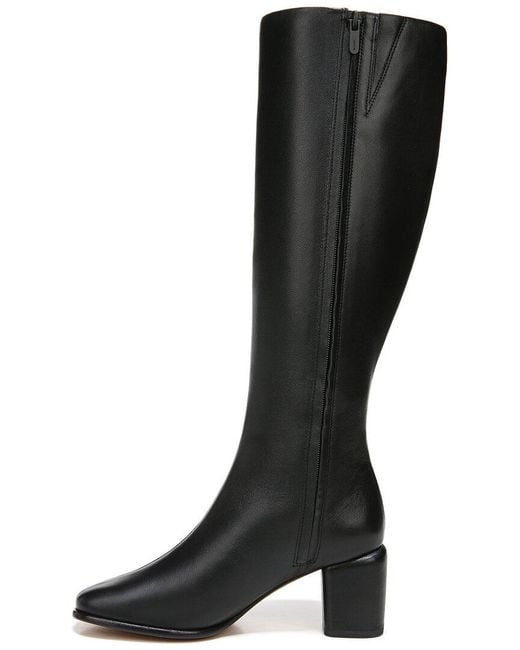 Vince Maggie Tall Leather High-shaft Boot in Black | Lyst