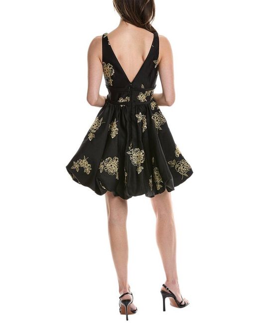 Marchesa Black Mini Cocktail Dress