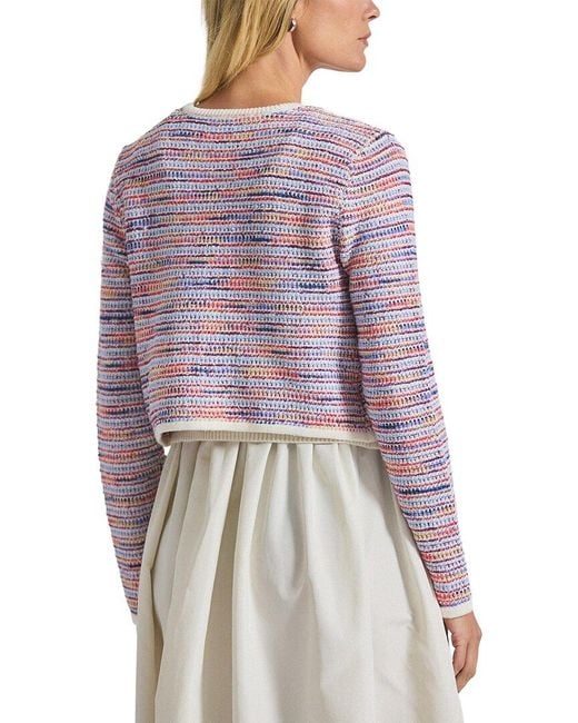 10 Crosby Derek Lam Purple Findley Space Dyed Cardigan