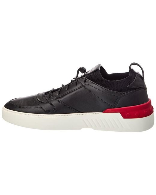 Tod's Black N. Maglia Cassetta Leather & Canvas Sneaker for men