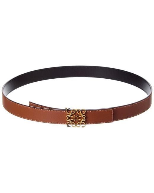 Loewe Brown Logo Leather Belt