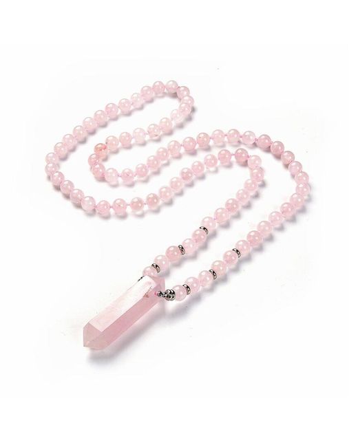 Eye Candy LA Pink The Luxe Collection Rose Quartz Harmony Necklace
