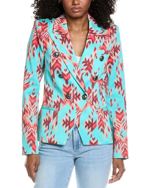 L'Agence Blue Marie Double Breasted Blazer