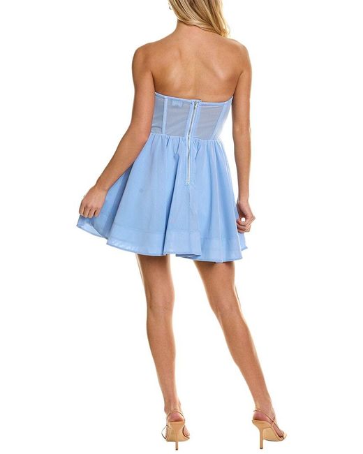 Bardot Blue Hart Mini Dress