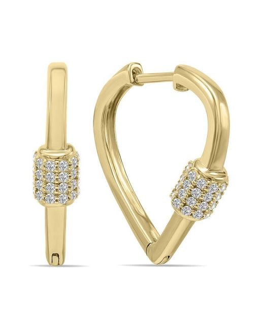 Lab Grown Diamonds Metallic 14k 0.38 Ct. Tw. Lab-grown Diamond Huggie Hoops