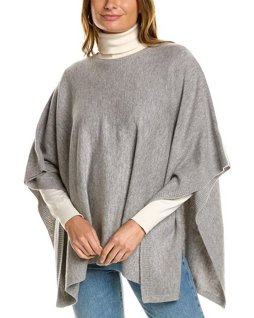 Vince Gray Basic Boiled Wool & Cashmere-blend Poncho