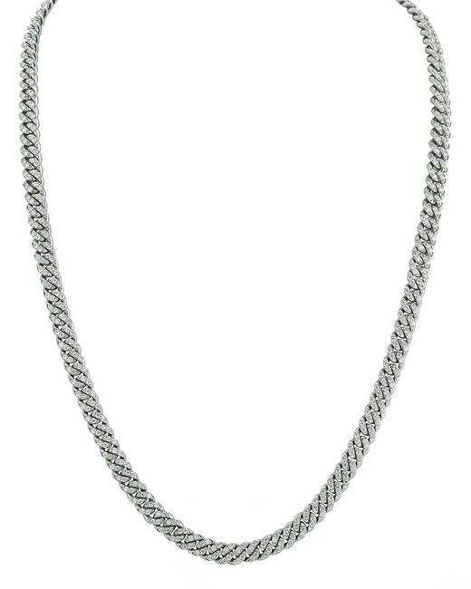 Nephora Metallic 14k 3.38 Ct. Tw. Diamond Cuban Link Necklace