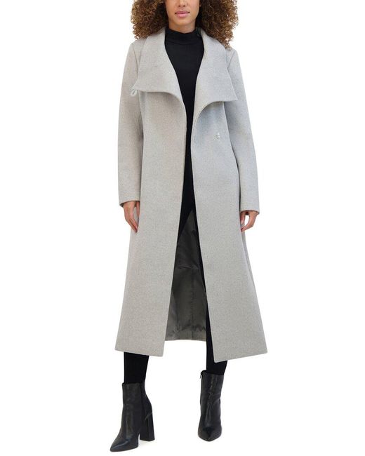 Kenneth Cole Wool Blend Coat in Grey Lyst UK
